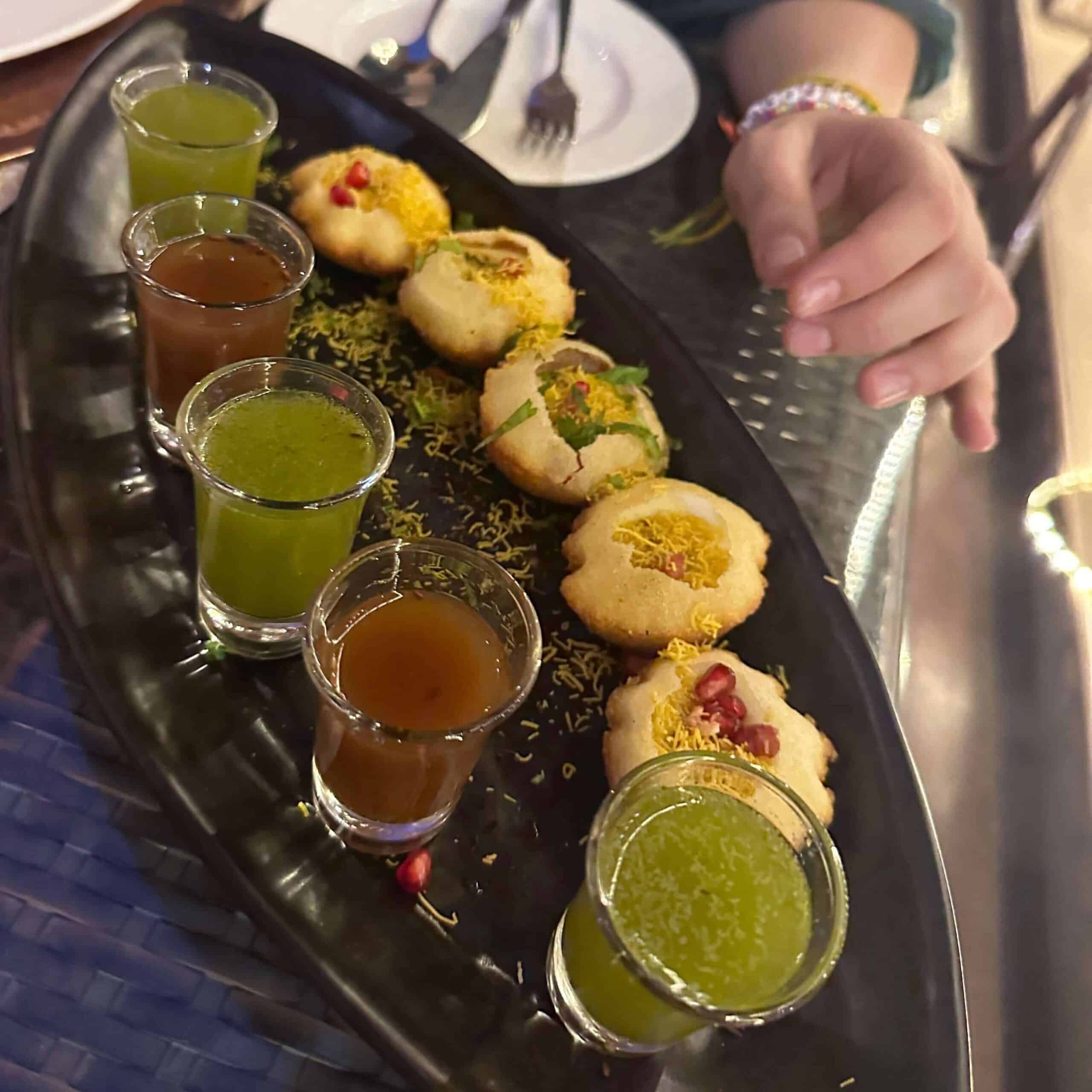 India in a plate - traditional dish of India considered a street food delicacy